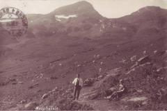 Bei der Alp Malschüel, Poststempel vom 02.07.1928. Aufnahme und Verlag von Julius Buchmann, Grabs