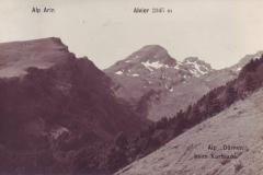Alp Arin und Alvier, Poststempel vom 18.06.1916. Aufnahme und Verlag von Friedrich Müller, Buchs