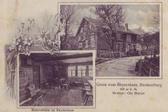 Gruss vom Rhynerhaus am Buchserberg, Bauernstube im Rhynerhaus, Poststempel vom 17.06.1913. Aufnahme und Verlag von Friedrich Müller, Buchs