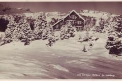 Skihaus Malbun am Buchserberg, Poststempel vom 21.12.1940. Aufnahme und Verlag von Kurt Buchmann, Buchs, Nr. 803