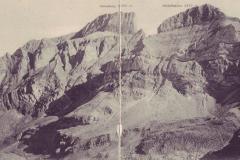 Panorama der Gamsberg-Gruppe um 1910. Aufnahme von Arnold Heim, Polygraphisches Institut Zürich