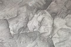 Johannes Eschmann: Topographische Karte des Cantons St. Gallen, Aufnahme zwischen 1840 und 1846, Veröffentlichung zwischen 1851 und 1854. Blatt Werdenberg, Ausschnitt Gamsberg und Faulfirst