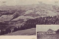 Blick von der Pension Alpenrösli (Palfries) auf Saurenstock, Weissenberg und Spitzmeilen um 1910