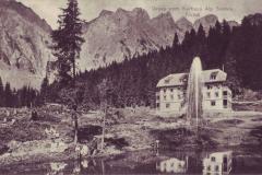 Gruss vom Kurhaus Alp Sennis, Poststempel vom 21.07.1909. Aufnahme und Verlag von Andreas Hane, Rorschach
