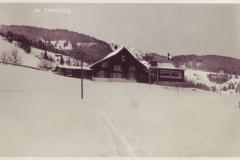 Gasthaus zum Gemsli am Sevelerberg im Winter, Poststempel vom 10.11.1938. Aufnahme und Verlag von Kurt Buchmann, Buchs, Nr. 187