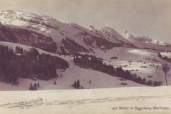 Churfirsten im Winter um 1920. Verlag Frei & Co., St. Gallen, Nr. 1012