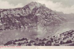Obstalden: Aussicht von der Terrasse des Hotel Hirschen um 1910. Verlag E. Byland-Kamm, Hotel Hirschen, Obstalden, Nr. 01831