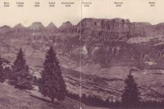 Panorama der Churfirsten, Poststempel von 1912. Aufnahme und Verlag von J. Stadlinger, Flums, Nr. 302