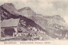 Kurhaus Schrina-Hochruck 1300m, Poststempel vom 31.07.1906. Verlag G. A. Müller, Walenstadt
