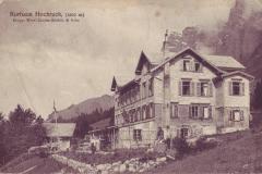 Kurhaus Hochruck 1300m, Propr. Witwe Linder-Ricklin & Sohn, Poststempel vom 14.08.1910