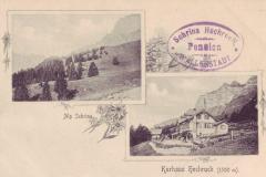 Kurhaus Hochruck 1300m mit Alp Schrina um 1905