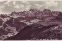 Alp Selun mit Säntisgebirge, Poststempel vom 25.06.1929. Verlag Frei & Co., St. Gallen, Nr. 3215