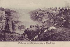 Walensee mit Churfirsten, Poststempel vom 30.08.1910. Postkartenverlag Christian Tischhauser, Buchs SG, Nr. 895