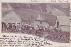 Gruss von der Alp Tschingla, Poststempel vom 02.08.1900. Verlag W. Kaiser, Bern, Nr. 7610