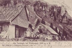 Alp Tschingla 1500m, Poststempel vom 09.08.1904. Verlag Kur- und Verkehrsverein Walenstadt und Berg, Nr. 2662