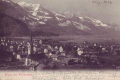 Gruss aus Walenstadt, Poststempel vom 27.05.1903. Postkartenverlag Christian Tischhauser, Buchs SG, Nr. 450