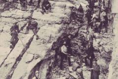 Aufstieg über das Valsloch zum Hinterrugg, Poststempel von 1903