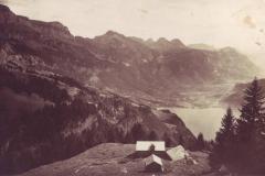 Alp Säls mit Walensee und Alvierkette, Poststempel vom 09.08.1922