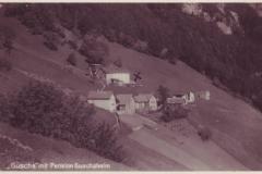 Guscha mit Pension Guschaheim, Poststempel von 1928