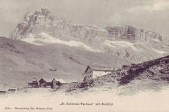 Partnun bei St. Antönien mit Sulzfluh um 1905. Aufnahme und Verlag von Christian Meisser, Chur