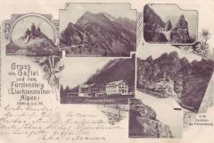 Gruss von Gaflei und vom Fürstensteig, Poststempel vom 10.07.1902. Postkartenverlag Christian Tischhauser, Buchs, Nr. 364