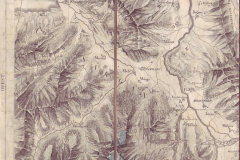 Atlas suisse 1798 von Johann Rudolf Meyer (1739-1813) und Johann Heinrich Weiss (1759-1826), Partie des Grisons, du haut Rheinthal et ses Frontieres au Gouvernement d'Arlberg et Tyrol, Ausschnitt St. Galler Oberland und Falknis