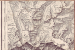 Dufourkarte, Blatt X, Ausgabe 1853, Ausschnitt Liechtenstein, Falknis und Rätikon