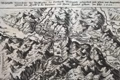 Prättigau-Karte von Hans Conrad Gyger 1622: Ausschnitt St. Galler Oberland und Bündner Herrschaft