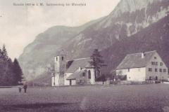 St. Luzisteig mit Guscha, Poststempel vom 16.09.1909. Verlag Familie Just