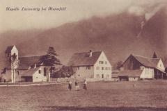 Kapelle und Gasthaus zur St. Luziensteig, Poststempel vom 03.10.1913