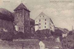 Maienfeld: Schloss Brandis mit Schlosswirtschaft. Poststempel vom 31.08.1916. Postkartenverlag Christian Tischhauser, Buchs, Nr. 1030
