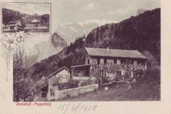 Der Annahof ob Maienfeld, Poststempel vom 16.03.1908. Aufnahme von C. Jost-Hertner, Grüsch