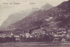 Malans mit Falknis, Poststempel vom 05.05.1907. Aufnahme von C. Pötter, Chur