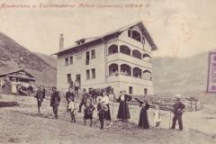 Alpenkurhaus und Touristenstation Malbun um 1908. Poststempel vom 17.03.1914. Postkartenverlag Christian Tischhauser, Buchs, Nr. 941