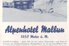 Prospekt vom Alpenhotel Malbun um 1935. Aufnahmen von Adolf Buck, Schaan