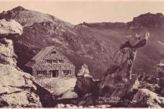 Pfälzer Hütte am Bettlerjoch, Poststempel vom 27.08.1935. Aufnahme und Verlag von Adolf Buck, Schaan