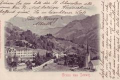 Gruss aus Seewis, Poststempel vom 01.09.1902. Postkartenverlag Christian Tischhauser, Buchs, Nr. 156
