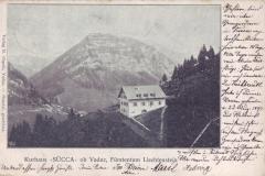 Kurhaus Sücka, Poststempel vom 22.08.1900. Verlag Rudolf Ospelt, Vaduz