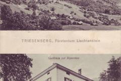 Triesenberg mit Gasthaus zur Alpenrose, Poststempel vom 09.10.1911. Postkartenverlag Christian Tischhauser, Buchs, Nr. 926