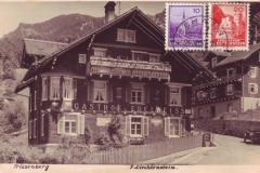 Triesenberg: Gasthof zum Edelweiss, Poststempel vom 24.11.1937. Aufnahme und Verlag von Adolf Buck, Schaan