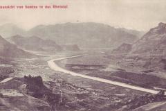 Aussicht von Samina, Triesenberg, ins Rheintal um 1910
