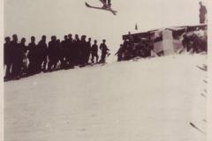 Skispringen auf Gamperdon, Poststempel vom 31.12.1924. Aufnahme von Eugen Widmer, Walenstadt