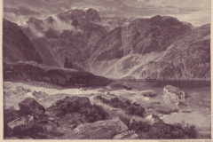 Am Murgsee. Gemälde von Johann Gottfried Steffan (1815-1905) aus dem Jahr 1888, im Jahr 1892 in der Schweizer Illustrirten Zeitung veröffentlicht.
