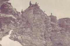 Gipfelrast auf dem Pizol im Juni 1913. Unbekannter Fotograf