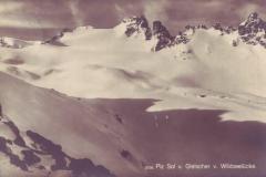 Pizol mit Gletscher von der Wildseelücke, Poststempel vom 24.07.1924. Verlag Frei & Co., St. Gallen, Nr. 2738