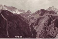 Wasserfälle bei Batöni ob Weisstannen um 1935, mit Heidelpass. Aufnahme und Verlag von Hans Gross, St. Gallen, Nr. 7347