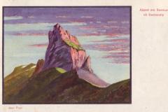 Abend am Sächsmoor (früher Sexmor), Gemälde von Jean Pauli, Poststempel vom 30.09.1935