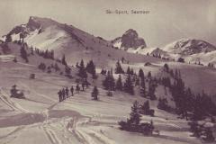 Ski-Sport um 1910: Sächsmoor (früher Sexmoor). Aufnahme und Verlag von Alexander Fetzer, Walenstadt