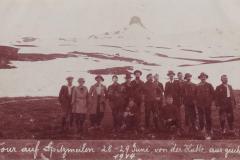 Tour auf den Spitzmeilen am 28. und 29. Juni 1914, von der Hütte aus gesehen. Unbekannter Fotograf