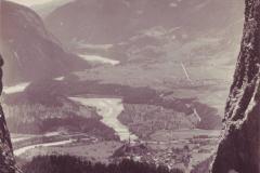 Ausblick vom Kunkelspass um 1930. Aufnahme von Friedrich Wilhelm Sprecher, Vättis